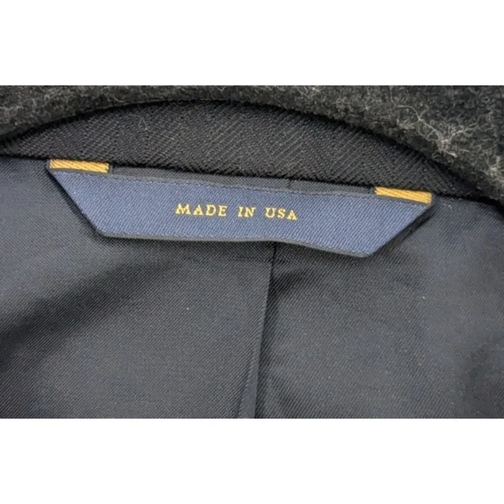 Brooks Brothers Makers Merchants Saxxon Wool Madison Fit 46L Black Suit Jacket